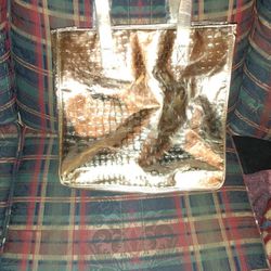 Women's Made Exclusively For Lord And Taylor Gold Tote Handbag