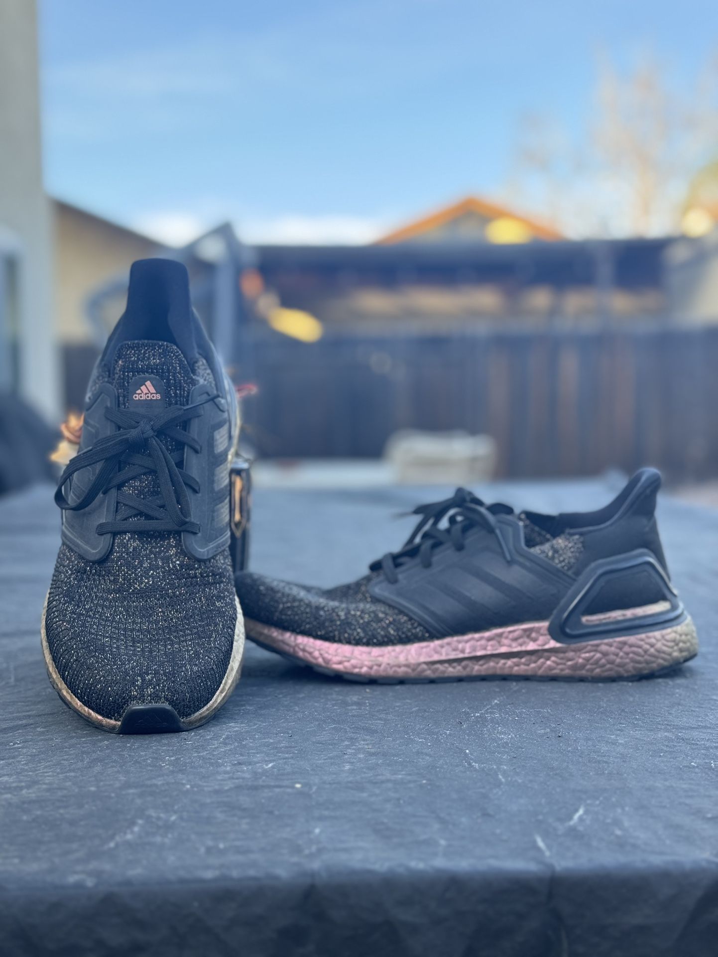 Adidas Ultraboost 20 Prime Blue 2020 Black And Pink Iridescent Size 10