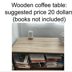 Wooden coffee table PICK UP ONLY