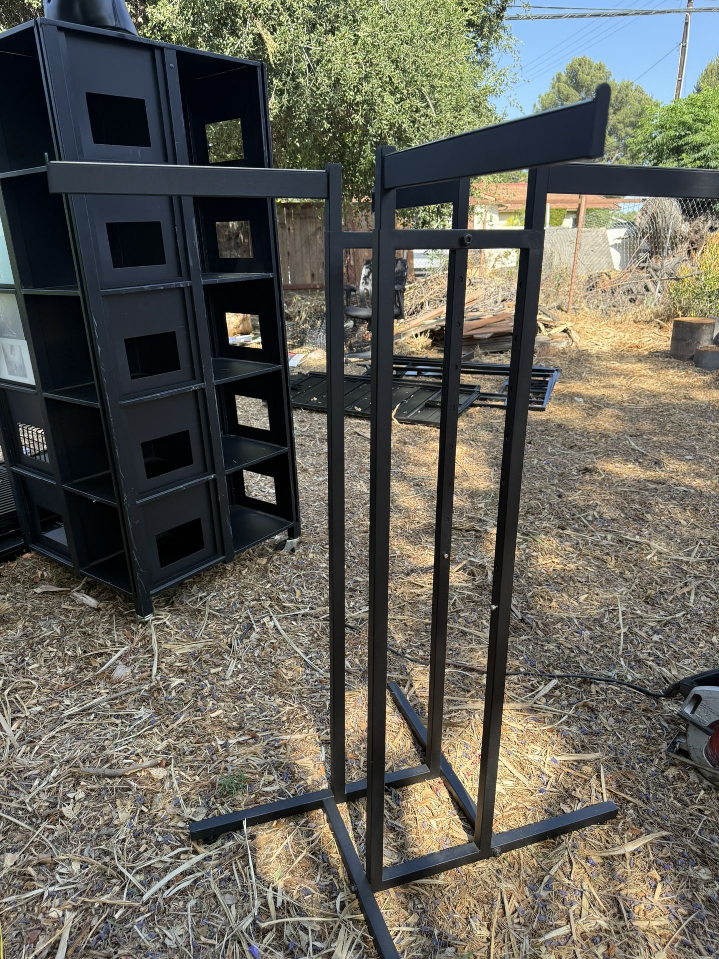 Black Clothing Racks - Adjustable In Height - 4 Arms