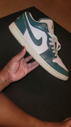 Air Jordan 1 Low Teal White Sneakers