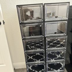 Hard Plastic Large shoe boxes