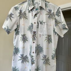 Hawaiian Shirt Tropical Summer Beach Mens Button Up Size Small