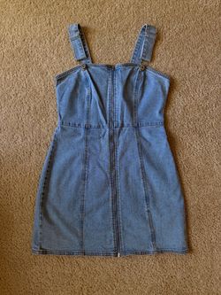 Blue Denim Mini Dress with Adjustable Straps – Forever 21