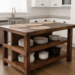 Rustic Farmhouse Kitchen Islands.
