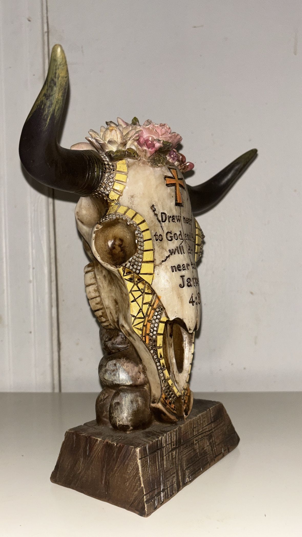 Handcrafted Skull - Bible Verse