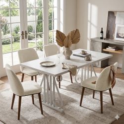 5 Piece - Wood Dining Table with 4 Dining Chairs