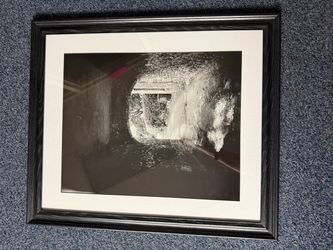 Framed Black & White Fine Art Photograph – Stone Archway / European Landscape