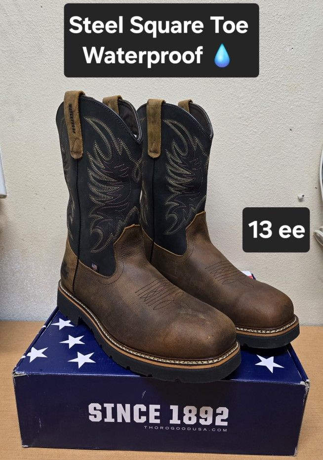 Thorogood Work Boot Size 13 ee STEEL SQUARE TOE