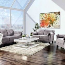 💥 CYBER DEAL 💥 Brand New Warm Gray 3pc Sofa Set 