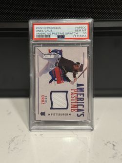 PSA GEM MT 10 O’Neil Cruz Rookie Game Worn Jersey 