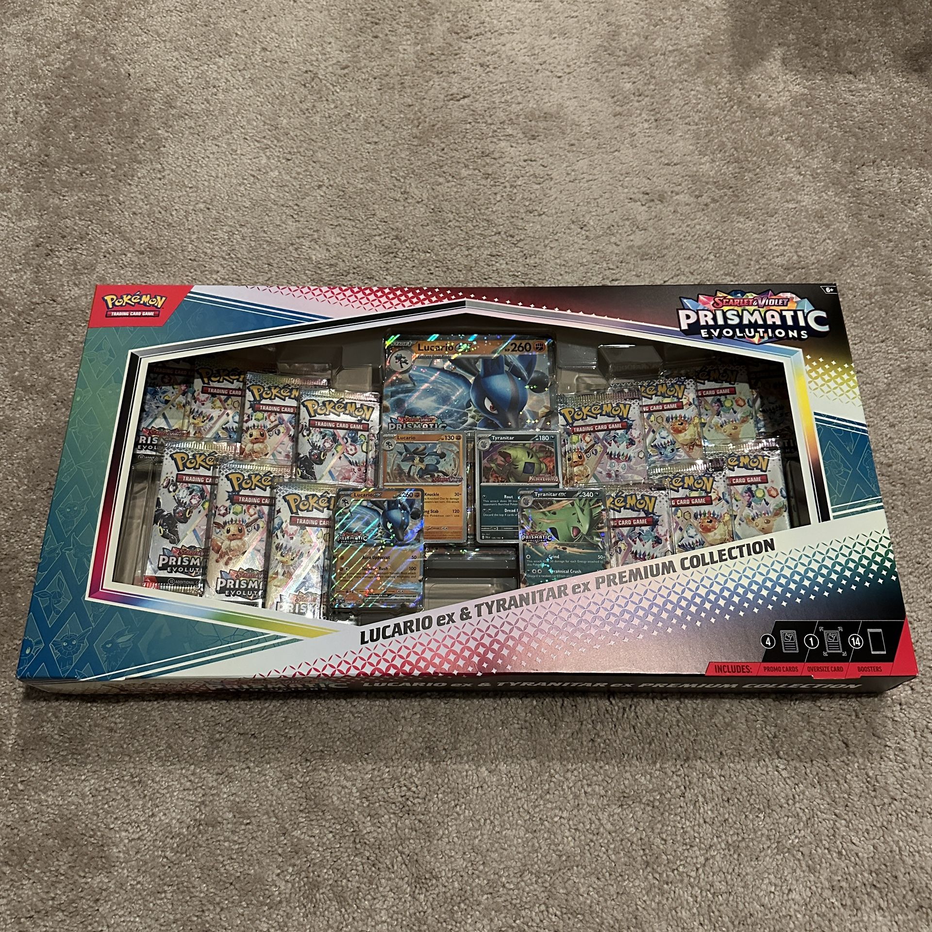 Prismatic Evolutions Lucario ex & Tyranitar ex Premium Collection