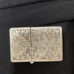 Vintage .800 Silver Fancy Lighter Sleeve case