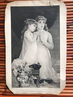 Antique Photogravue Gebbie & Husson Co: The Morning Prayer
