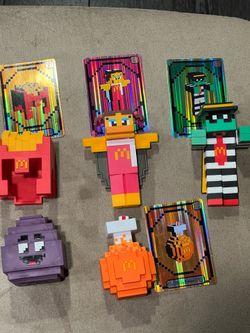 2025 Minecraft Movie McDonald’s Lot Of 5 Hamburglar & Birdie & Grimace & potion