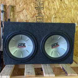 Two 12” MTX Subwoofers With MTX Thunder 4200X Amp 