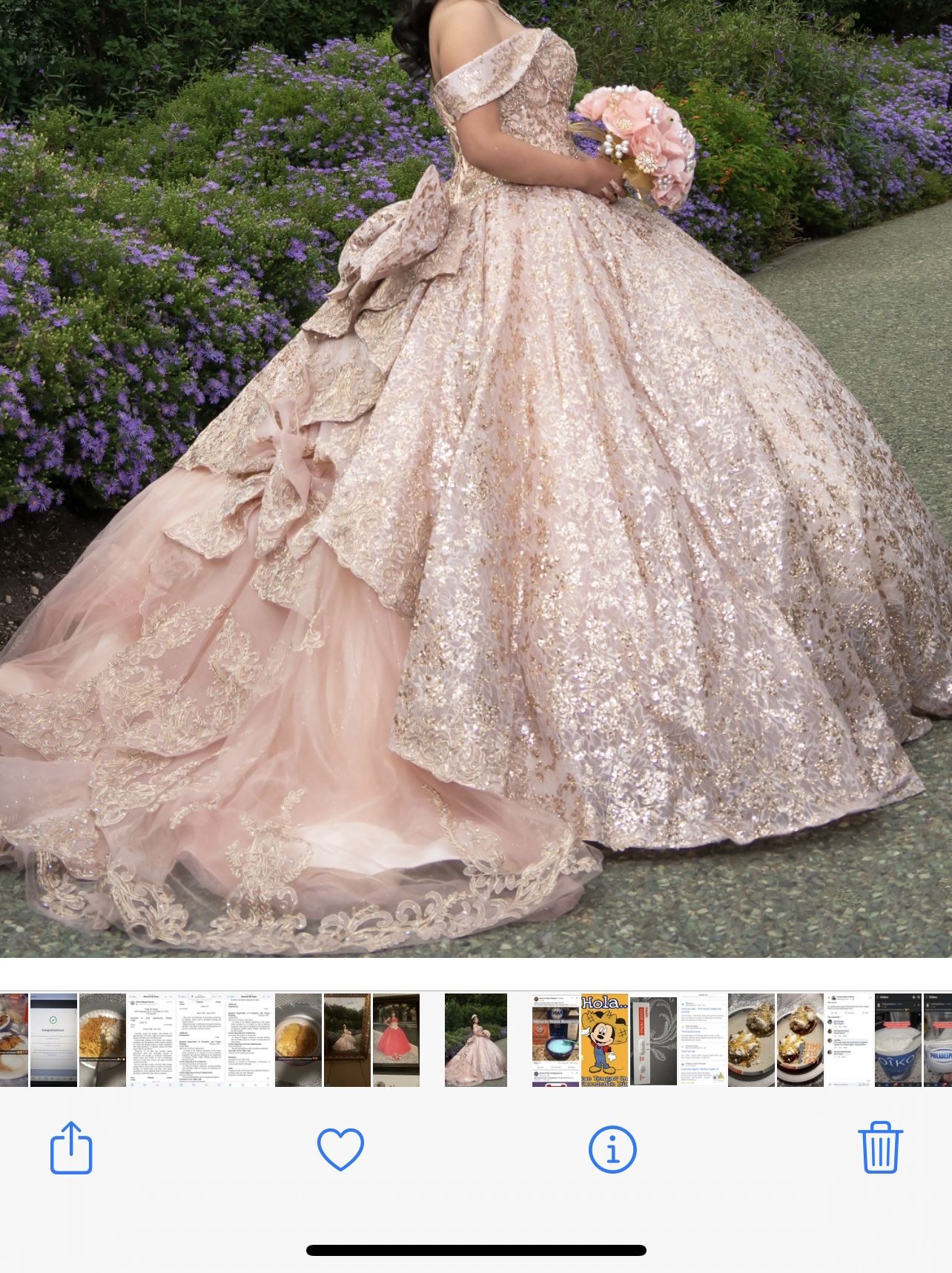 Rose Gold Quinceañera Dress 