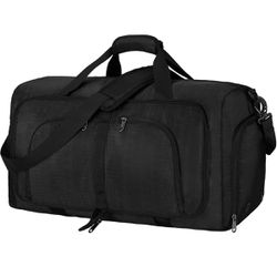 New Unused Waterproof Foldable Duffel Bag With Shoe Compartment, 65L