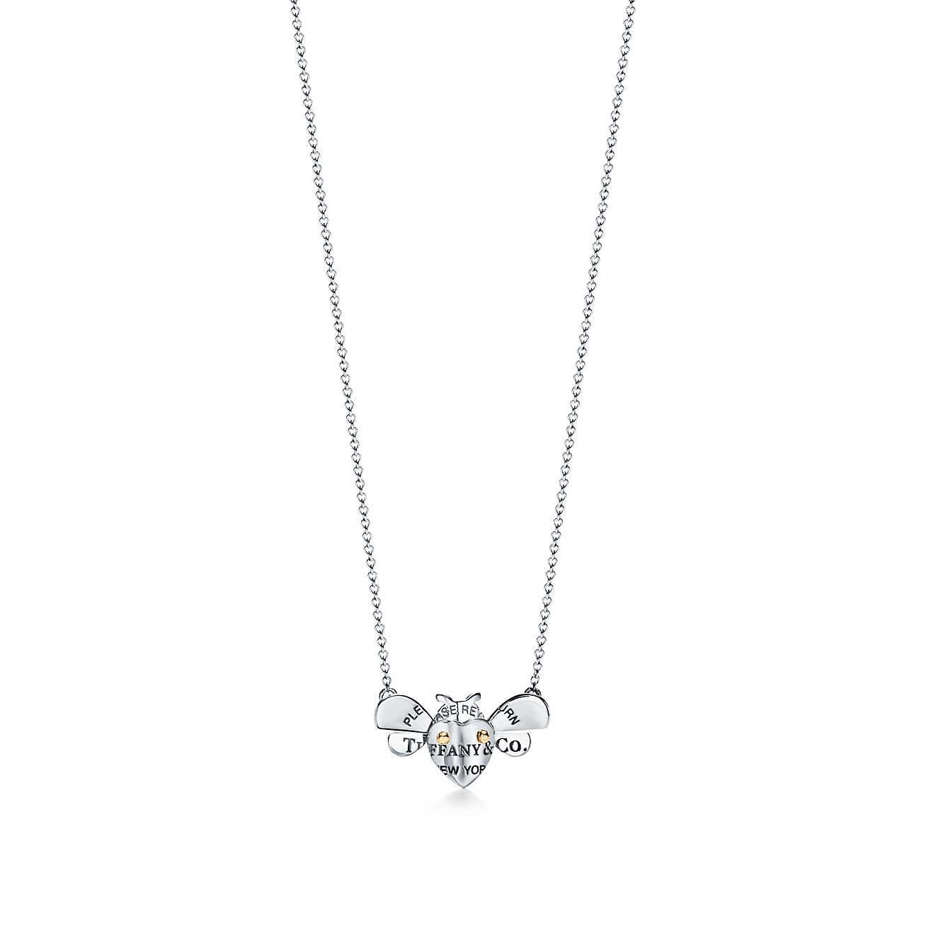 Return to Tiffany® Love Bugs Bee Pendant in Sterling Silver and 18k Gold