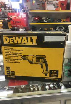 DEWALT corded 3/8” pistol grip electric drill keyless new