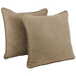 Set of 4 25-inch Corded Twill Throw Pillow