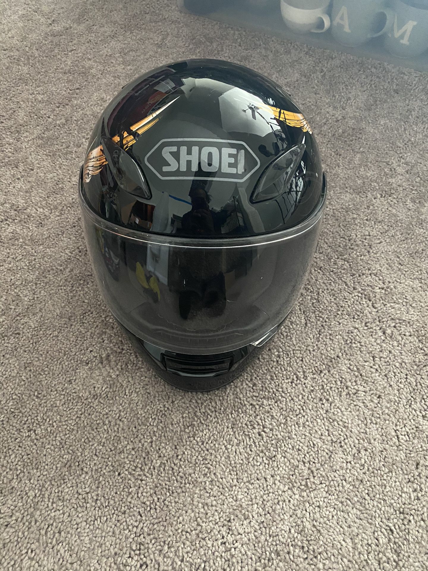 SHOEI and ICON motorcycle helmet