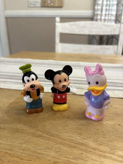Fisher-Price little People, Disney figures Donald Duck, goofy, and Mickey