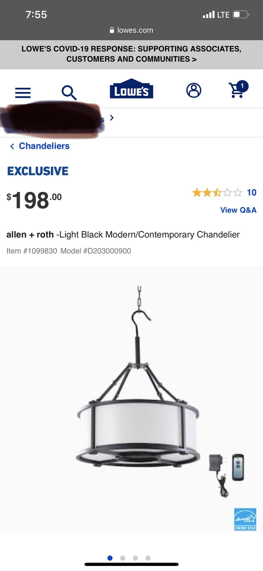 Chandelier Allen + Roth