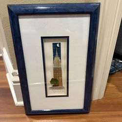 John Suchy 3D NYC Brownstone Empire State PP 14/25 Signed 1993 Framed 10.5x17.5