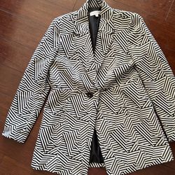 Kasper kacket black and white size 8