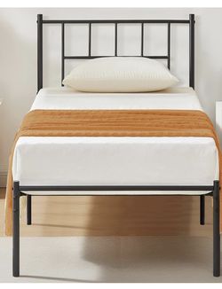 Black Metal Twin Bed With Shark Comforter