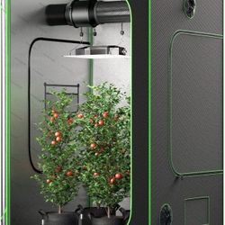 Porkorx Indoor Grow Tent High Reflective Mylar With Observation Window And Floor Tray For Hydroponics Indoor Plant 120x120x200cm