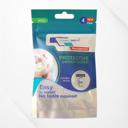 Toggle Shield Protective Light Switch Cover Residential White 4-Pack New Sealed