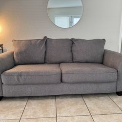 Woven Grey Couch And Love Seat