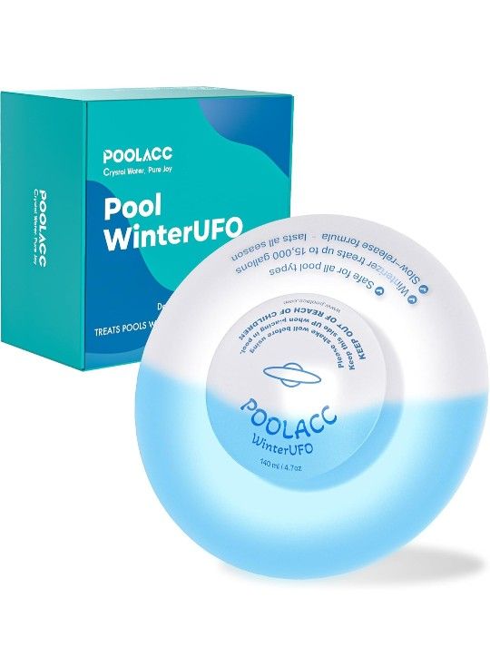 Brand New 4-in-1 Winter Pool Closing Kit for Above-Ground & In-Ground Pools, Treats Up to 15,000 Gallons Pool Winterizing Kit, Long-Lasting Easy-to-Us