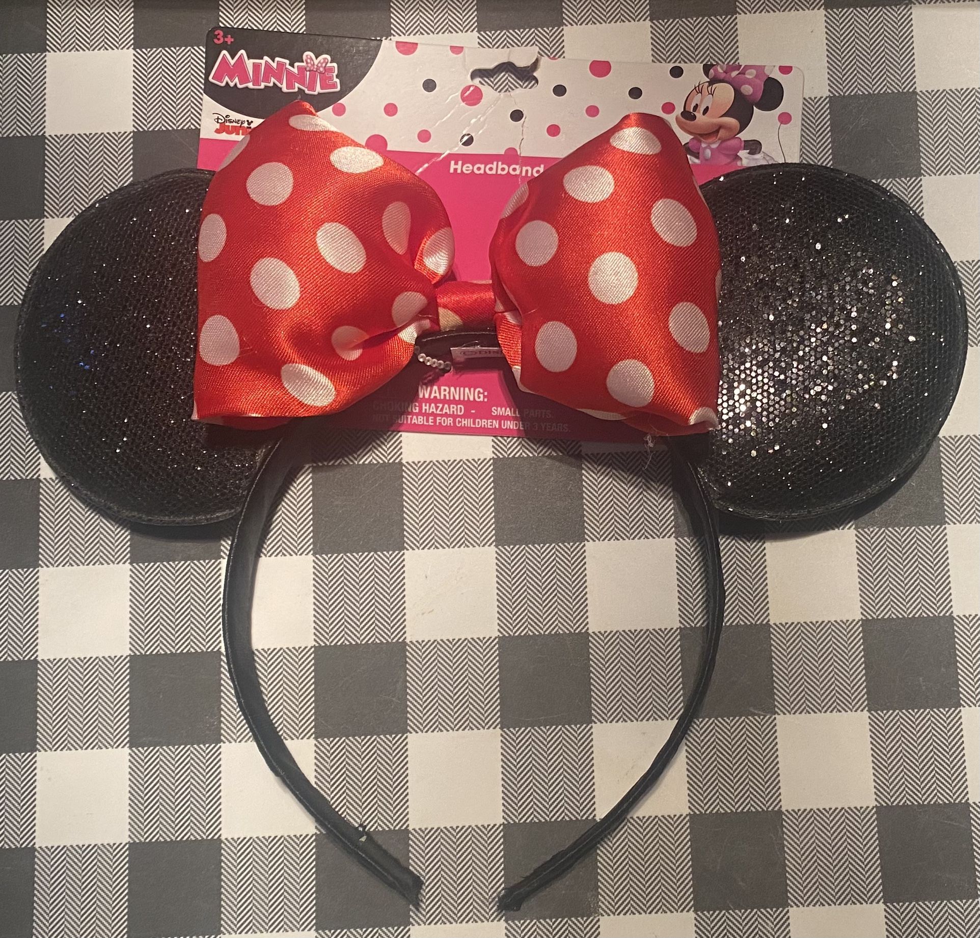 MINNIE MOUSE EARS HEADBAND DISNEY JUNIOR 3+