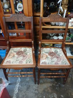 vintage wooden chairs