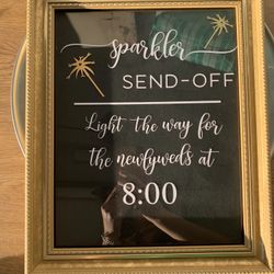 Wedding Signs And Glass Card Box 