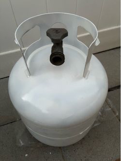 Empty propane tank