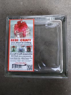 Lot of clear glass bricks for crafts, Redi2craft, 7.5x3"