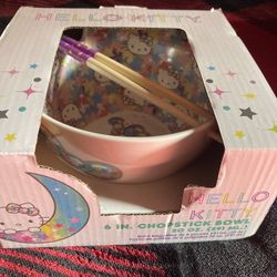 Hello Kitty Chopsticks Bowl 