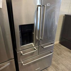 Kitchenaid stainless steel 5 door French door refrigerator fridge with warranty