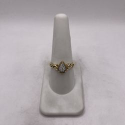 14kt Dual-Tone Diamond Engagement Style Ring