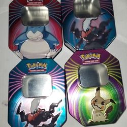 Pokemon Tin With Common Cards