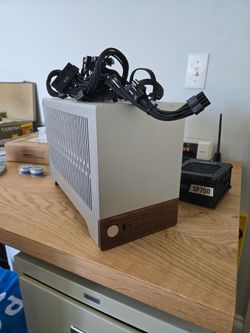 Silver Fractal Terra PC Case WITH mobo, Intel i5-13600KF CPU, and PSU