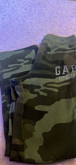 2000s Gap flare green camo sweats