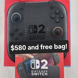 Nintendo Switch 2 in hand comes with a free switch 2  bag!