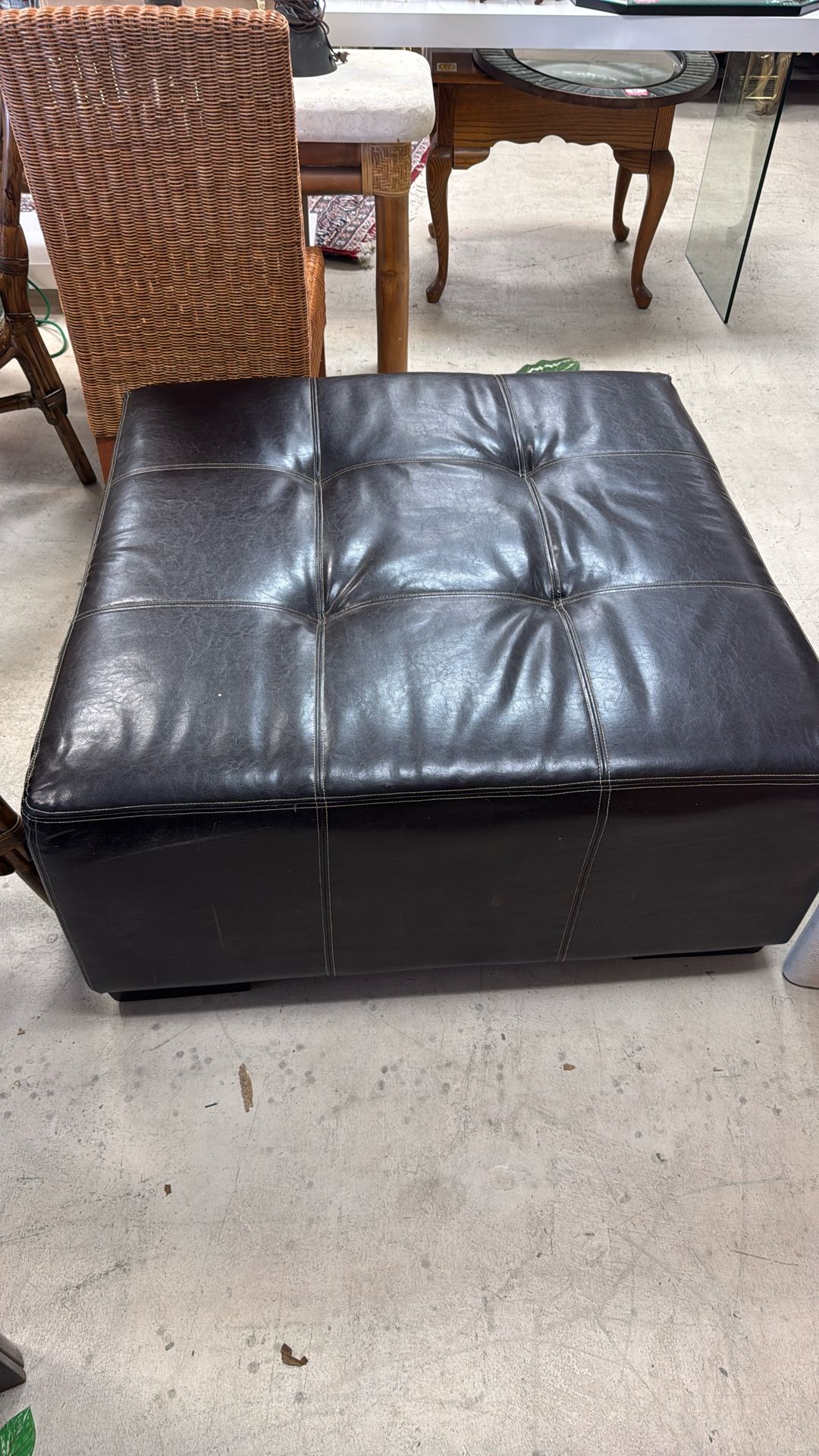 Brown Ottoman - 37” x 37”