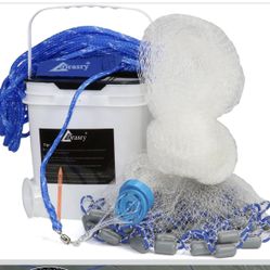 Fishing Cast Net 3/8 and 1/4 Mesh with Heavy Duty Gray Sinker American Monofilament Fish Throw Net for Bait Trap  