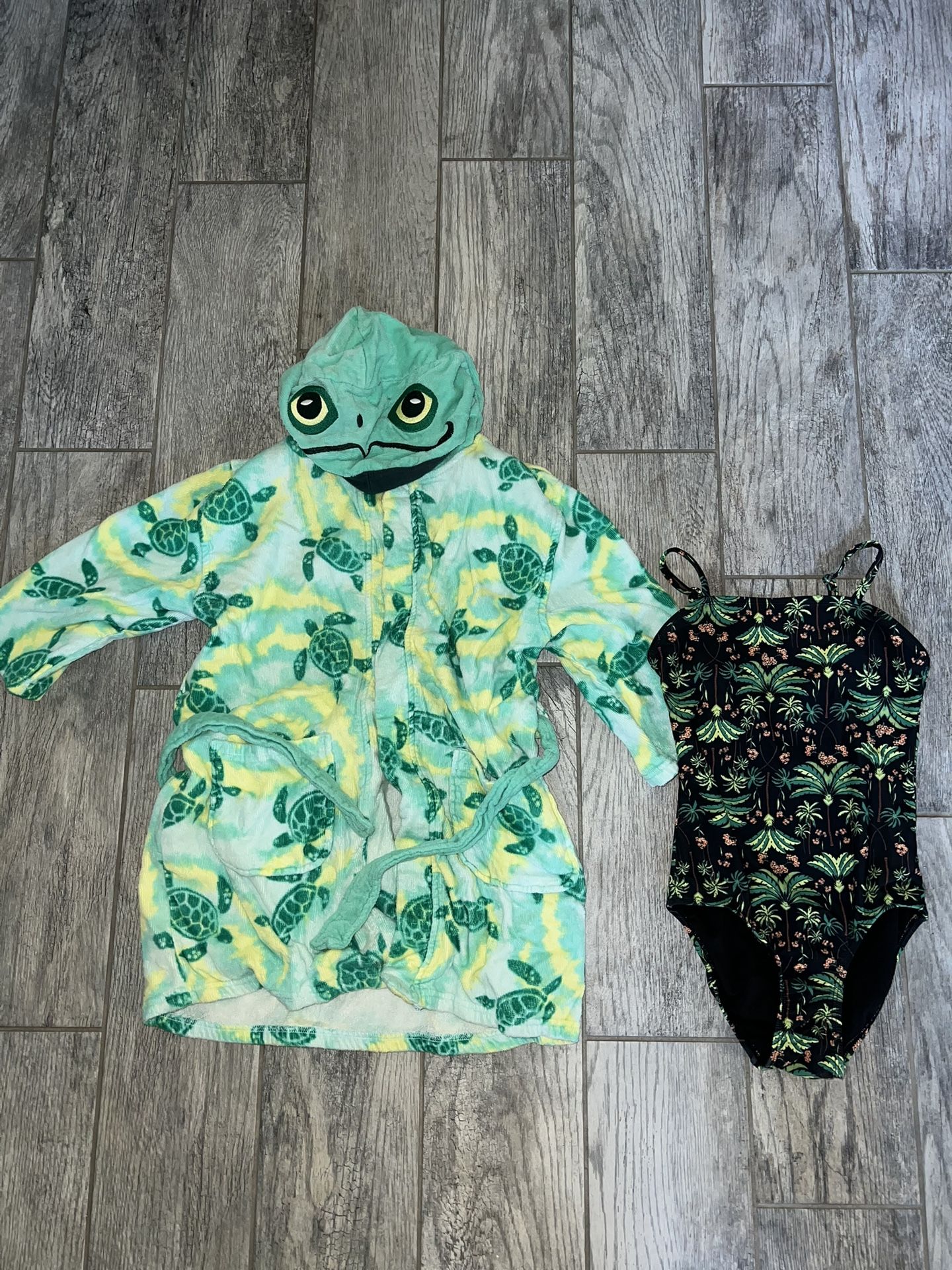 Girls Bathing Suit, And Robe Size 8